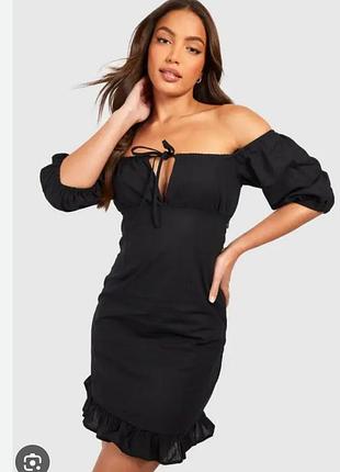 Платье сарафан из натурального льна boohoo,38p