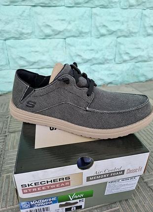 Слипоны и мокасины skechers melson модель 66384 blk