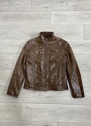 Жіноча шкіряна куртка cape hornier — вінтаж, made in italy
