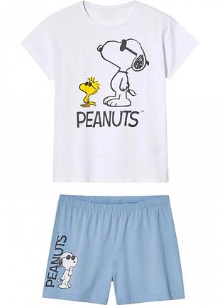 Пижама (футболка и шорты) для девочки disney snoopy 473147 146-152 см (10-12 years) комбинированный
