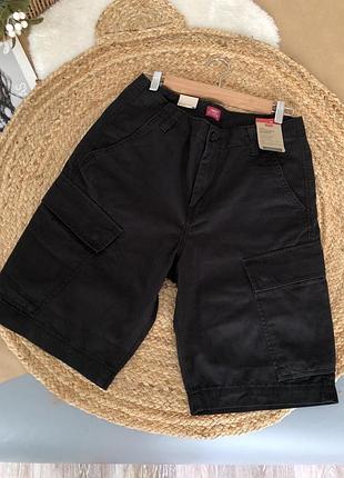 Нові чоловічі бавовняні чорні шорти карго від levi’s