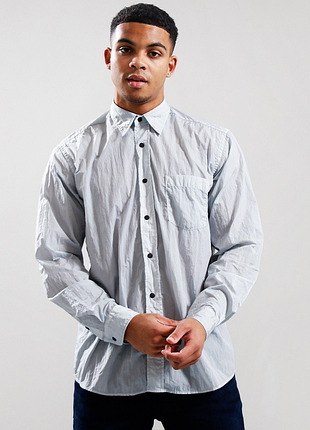 Hugo boss lambini overshirt light pastel grey оригинальная рубашка