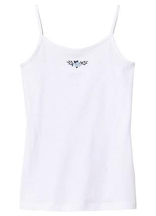 Майка бельевая с тонкими бретелями для девочки pepperts lycra® 455461 146-152 см (10-12 years) белый