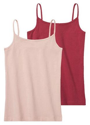 Майка бельевая набор 2шт. хлопковые для девочки pepperts lycra® 427465 146-152 см (10-12 years) комбинированный