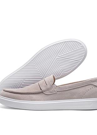 Мужские кожаные лоферы urban style beige