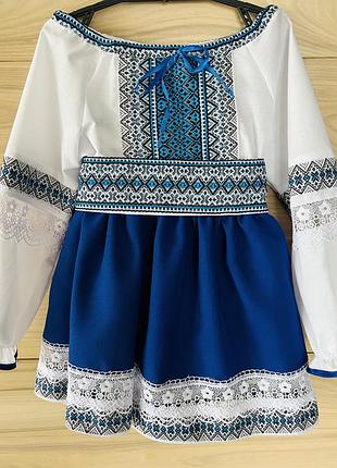 Вишитий костюм для дівчинки, вишиванка дитяча, розмір 3 зріст 98