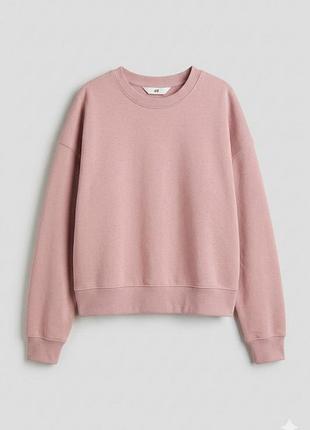 Свитшот с начесом для девочки h&m 1266181-006 158-164 см (12-14 years) розовый