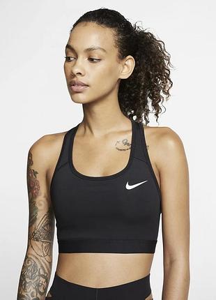 Чорний оригінальний топ, бра для занять спортом nike dri-fit