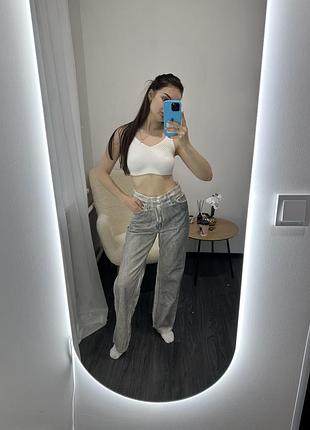 Джинси zara з напиленням 34 розмір