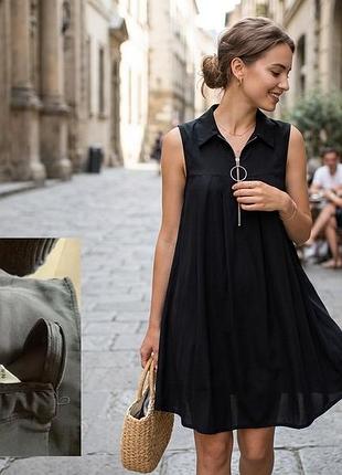 Стильний чорний комбінезон-шорти з імітацією сукні 👗(ромпер)