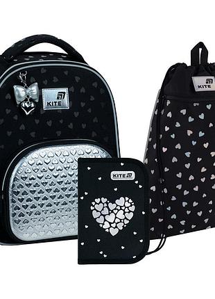 Шкільний набір kite education black&silver set_k26-556m-2