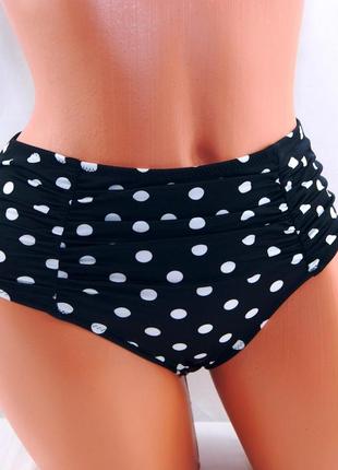 Плавки xs victorias secret горошок s купальник вікторія сікрет високі горох горохи3 фото