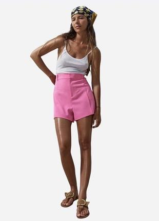 Zara шорти рожеві s, синтетика