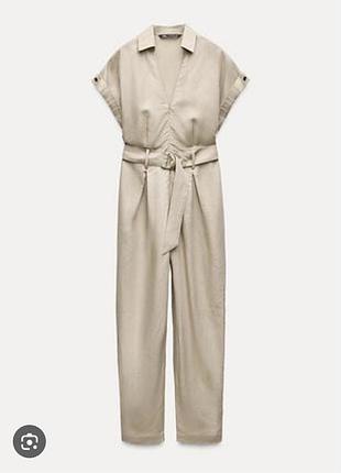 Комбинезон zara с добавлением льна.