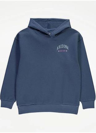 Дитяче тепле худі для дівчинки george 122-128 см синє (25102302a)