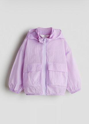 Детская нейлоновая ветровка для девочки h&m 98-104 см фиолетовый (25062004b)