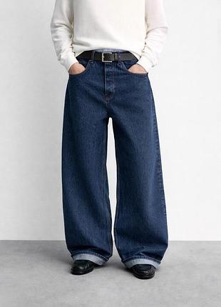 Широкі чоловічі джинси zara x champion baggy fit jeans