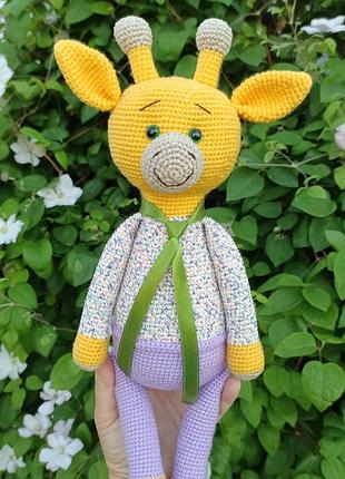 Вязаный жираф, игрушка ручной работы жирафик,handmade.