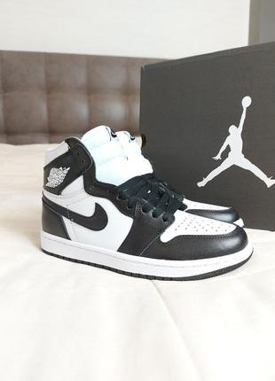 Кроссовки nike air jordan 1 retro black white 36-37-38-39-40-41-42-43-44