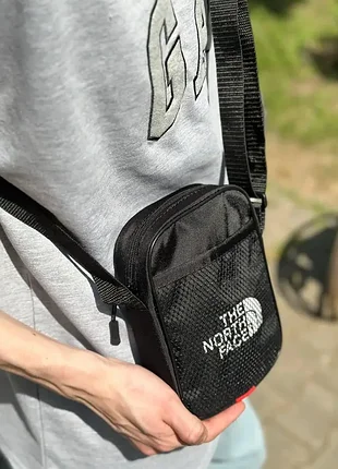 Барсетка чорна the north face сумка тнф сумка через плече барсетка маленька сумка спорт тнф 2