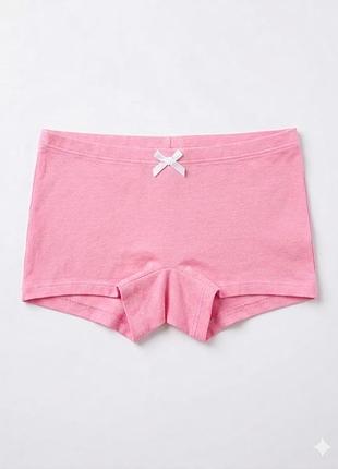Трусики-боксери однотонні для дівчинки h&m 0688916-7 110-116 см (4-6 years) рожевий