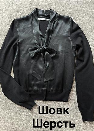 Кардиган, кофта -блуза victor rolf xs шовк шерсть