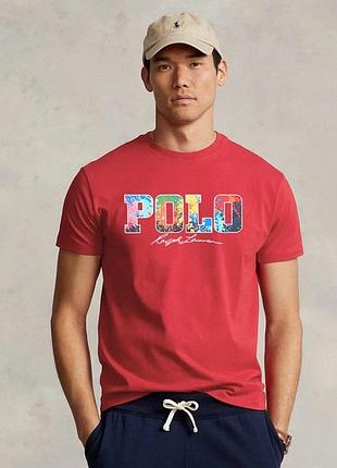 Мужская красная футболка polo ralph lauren