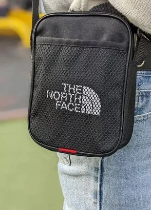 Барсетка чорна the north face сумка тнф барсетка маленька сумка через плече сумка спорт тнф 2