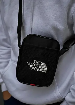 Барсетка чорна the north face сумка тнф барсетка маленька сумка через плече сумка спорт тнф 6