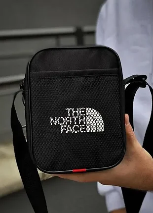 Барсетка чорна the north face сумка тнф барсетка маленька сумка через плече сумка спорт тнф 7
