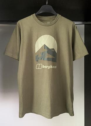 Футболка berghaus mountain khaki t-shirt organic cotton оригінал футболка хакі berghaus