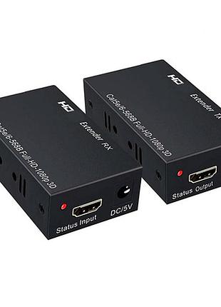 Удлинитель hdmi по rj45 витой паре активный, до 60м