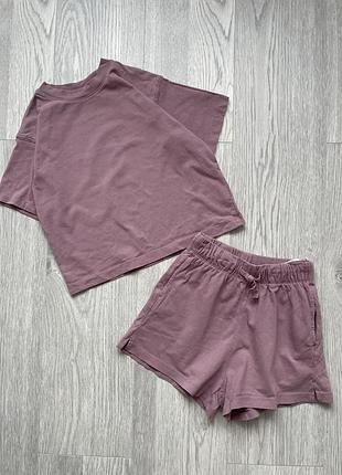 Крутий бавовняний костюм шорти+футболка h&m 8-9 років