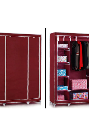 Шафа тканинна складана storage wardrobe 88130 на 3 секції 130х45х175 см