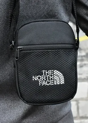 Барсетка чорна the north face сумка тнф сумка через плече барсетка маленька сумка спорт тнф