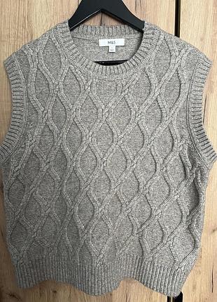 Жилет вʼязаний marks and spencer