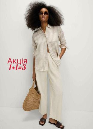 Лен + вискоза брюки палаццо m&amp;s collection на резинке