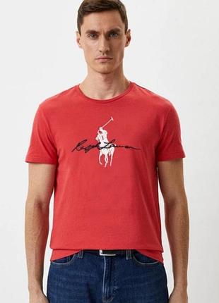 Мужская красная футболка polo ralph lauren