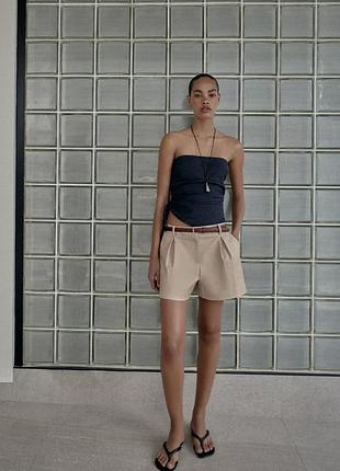 Шорти бежеві zara xs
