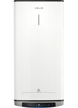 Водонагрівач електричний ariston velis dune wifi 80 eu плаский, слім, 80л, 2*1,5 квт, емал. нагр. ел, ун. монтаж, ел. кер-ня, b,