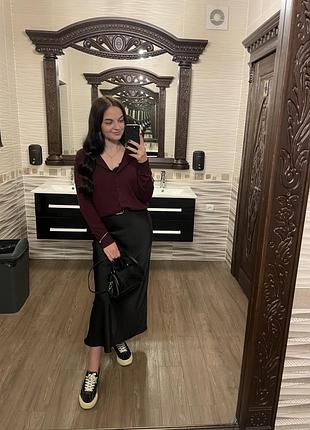 Сатинова спідниця zara