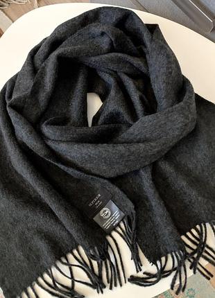 Кашемировый шарф темно серый как massimo dutti
