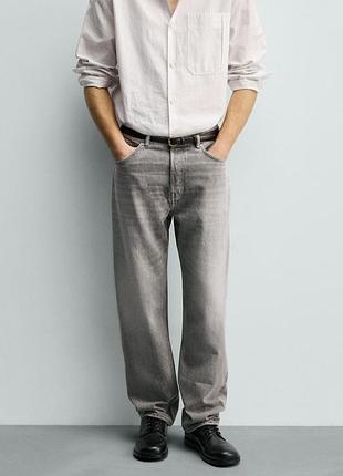 Прямі чоловічі джинси zara straight fit jeans