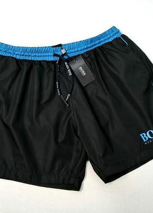 Оригинальные мужские пляжные шорты с надписью hugo boss с бирками