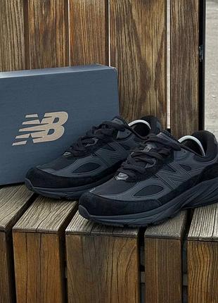 Кросівки new balance 990 нью баланс 990 чорні весняно-річні для чоловіків із замші та сітки