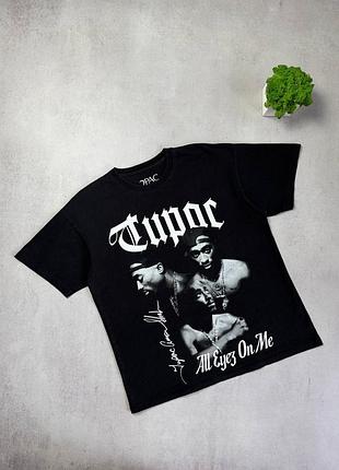 Футболка чорна чоловіча 2pac tupac big logo оригінал rap