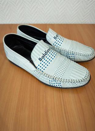 Baldinini кожаные мужские туфли мокасины