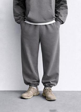 Широкі чоловічі джогери zara relaxed fit sweatpants