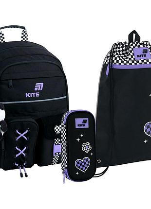 Школьный набор kite education panda love set_k26-584m-2 (рюкзак, пенал, сумка)