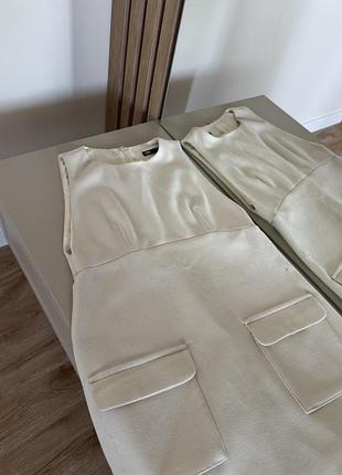 Сукня zara xs, в ідеальному стані, колір молочний